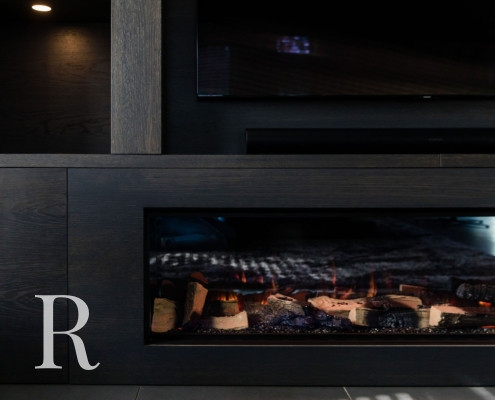 Project van Relaxury in Nuenen cinewall met sfeerhaard