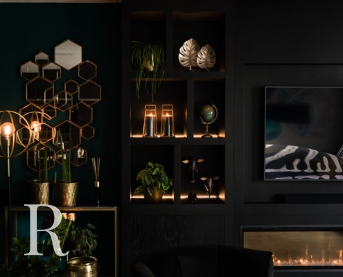 Relaxury in Wageningen voor cinewall met sfeerhaard, flatscreen en verlichting