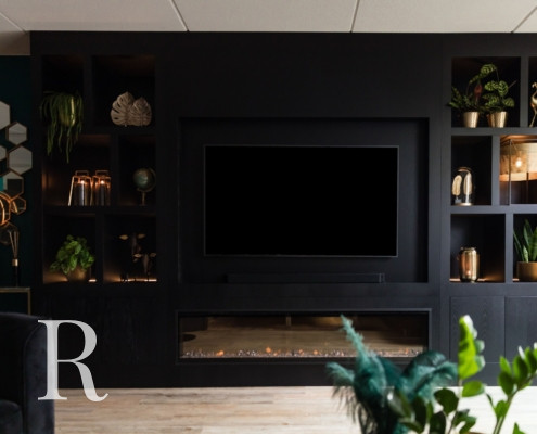 Relaxury in Wageningen voor cinewall met sfeerhaard, flatscreen en verlichting