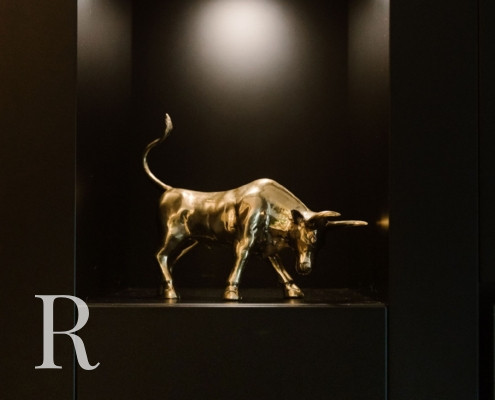 Zwarte cinewall met accessoires