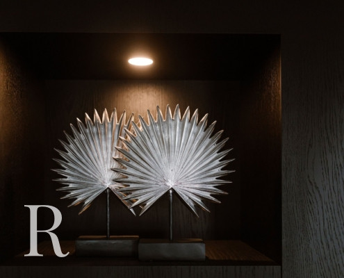 Zwarte cinewall met accessoires