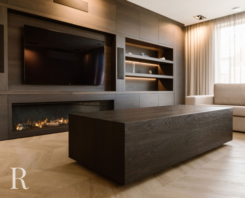 Bruine bloktafel en cinewall