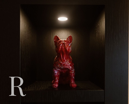 Zwarte cinewall met accesoires