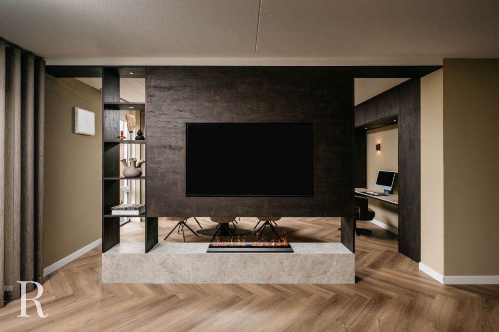 Cinewall roomdivider met sfeerhaard - Gorinchem