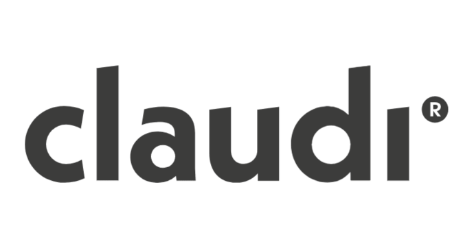 Zwarte, vetgedrukte tekst in kleine letters luidt claudi met een geregistreerd handelsmerksymbool (®) rechtsboven de letter i op een witte achtergrond.